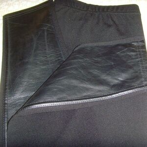 Black Stretch and Pleather Leggings -Size Large - NEW